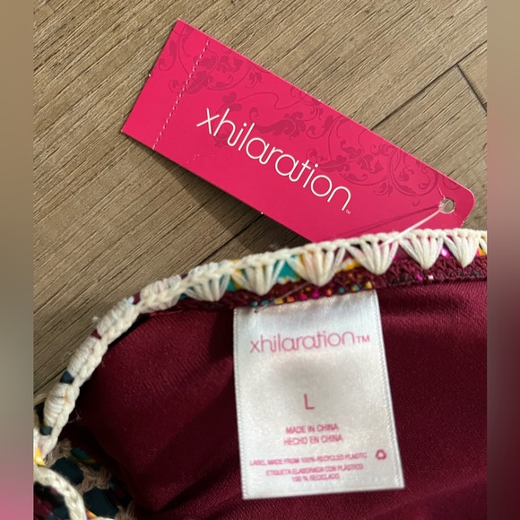 Xhilaration Floral Crochet Bikini Top - Picture 4 of 5